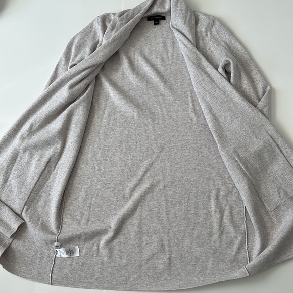 Ann Taylor Shawl Open Cardigan in Light Neutral Heather XS - Picture 6 of 10
